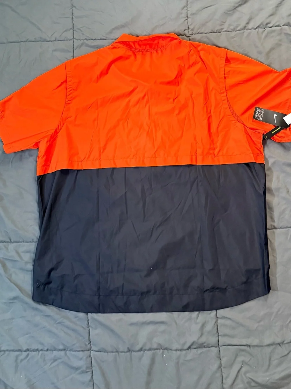 Nike Orange and Black OSU Half-Zip Windbreaker